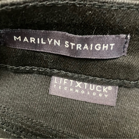 NYDJ Marilyn Straight Jeans with Lift Tuck Technology in Black Size 14 Petite - Picture 10 of 13